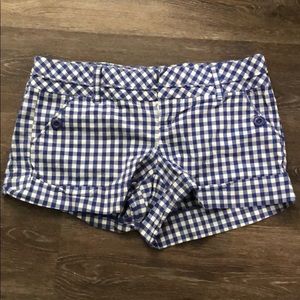 Size 3 blue gingham plaid shorts